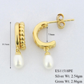 Aretes Semi-Arracada Perla