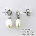 Aretes Perla Barroca Pavé