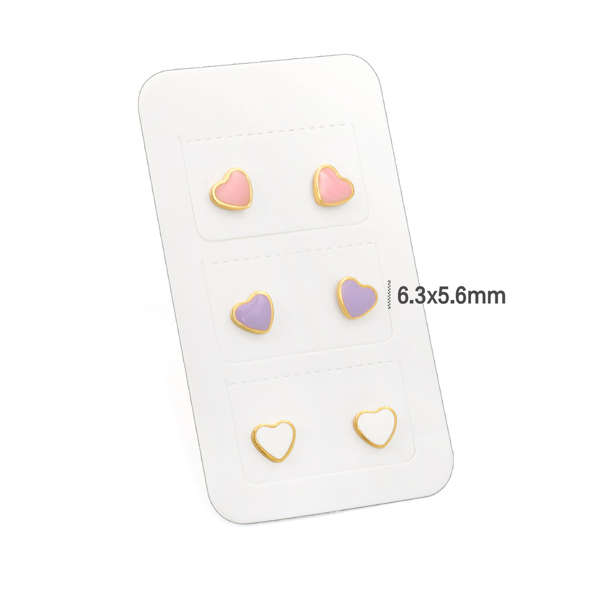 Aretes de Corazón Colores
